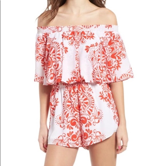 Show Me Your MuMu Pants - Show Me Your MuMu Rosarita Romper Red & White M